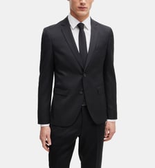 Veste de costume extra slim en twill de laine vierge BOSS