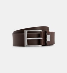 Ceinture large en cuir plaque signature  BOSS