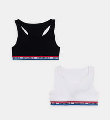 Lot de 2 brassières coton stretch détails rayés signature Converse