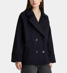Manteau caban court Turner laine recyclée Galeries Lafayette