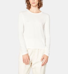 T-shirt droit manches longues en coton American Vintage