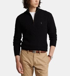 Pull droit col camionneur laine et cachemire Polo Ralph Lauren