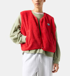 Veste sans manches droite effet peau lainée American Vintage