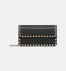 Pochette À Bandoulière Chaîne Rockstud En Veau Grainé Valentino Garavani