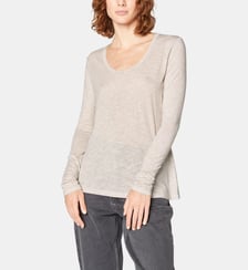 T-shirt manches longues col rond American Vintage