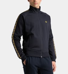 Sweat droit zippé signature Fred Perry
