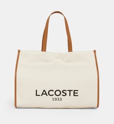 Sac cabas shopping toile de coton Lacoste