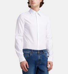 Chemise cintrée Marmure sans repassage en coton bio Galeries Lafayette