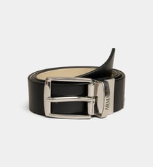 Ceinture réversible lisse à boucle siglée Emporio Armani Junior