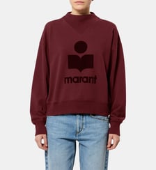 Sweat droit Moby signature coton mélangé Isabel Marant