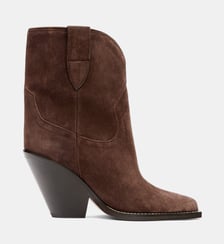 Bottes en cuir suède surpiqûres Isabel Marant