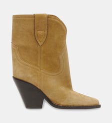 Bottes en cuir suède surpiqûres Isabel Marant