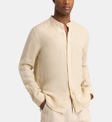 Chemise droite Pimoa unie en lin Galeries Lafayette