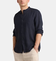 Chemise droite Pimoa unie en lin Galeries Lafayette