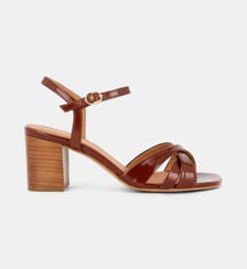 Sandales à talon Emanuela cuir Mellow Yellow