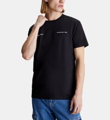T-shirt droit coton monogramme dos Calvin Klein