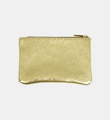 Pochette en cuir zippée Les Cléias