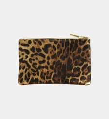 Pochette en cuir zippée Les Cléias