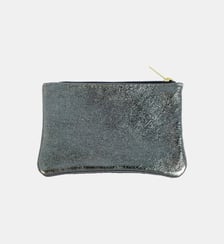 Pochette en cuir zippée Les Cléias