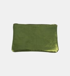Pochette en cuir zippée Les Cléias