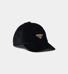 Casquette de base-ball en velours Prada