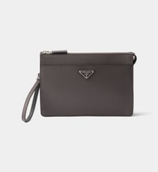 Sac pochette en cuir saffiano Prada