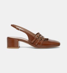 Escarpins sling back Demi en cuir Bocage