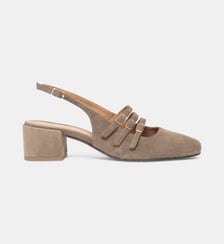 Escarpins sling back Demi en cuir Bocage