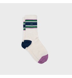 Beige, marine, vert et violet
