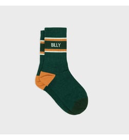 Vert foncé, orange et blanc