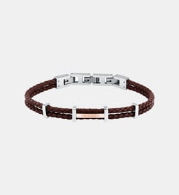 Brown, rose gold et stainless steel