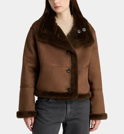 Blouson Veste En Laine Marron/chocolat - Taille T1 (40/42/44), Occasion Peu Porté
