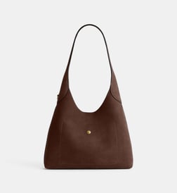 Sac à main Brooklyn 28 cuir suédé Chocolat - Coach | Galeries Lafayette