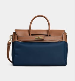 Bleu marine et marron