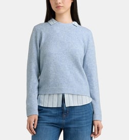 Bleu et écru