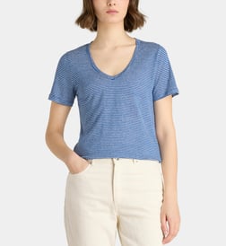 Bleu et écru