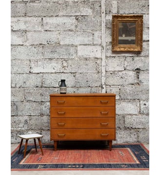 Jolie commode scandinave Olga N°669- Produit chiné - Debongout - Marron