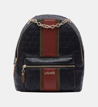 Sac à dos avec logo monogramme - Liu Jo - Noir