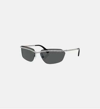 Lunettes de soleil Irrégulier SK7001 - Swarovski - Gris foncé