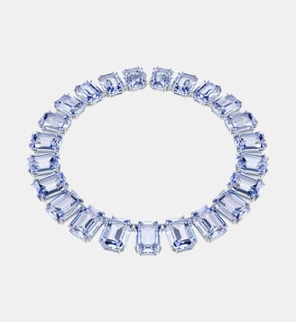 Collier Millenia, Cristaux oversize, Métal rhodié - Swarovski - Blue