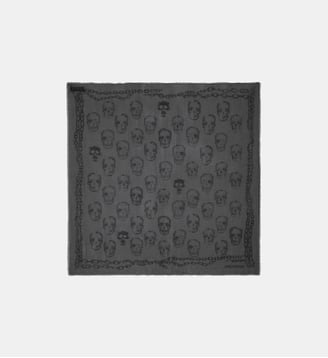 Foulard Kerry Skull 135 - Zadig&Voltaire - Gris shark