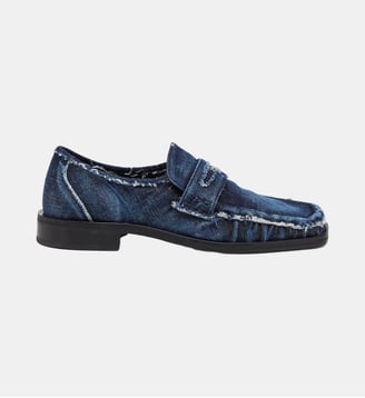 D-Amber - Mocassins en denim effiloché - Diesel - Bleu