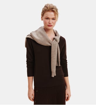 Pull col V Origines - Bompard - Chocolat