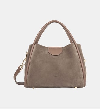 Petit sac à main Suède Ida en cuir - Lancaster - Taupe