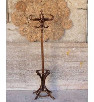 Porte-manteau perroquet Max N°461- Produit chiné - Debongout - Bois foncé