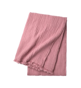 Plaid en gaze de coton - Desforges - Bleu et vert
