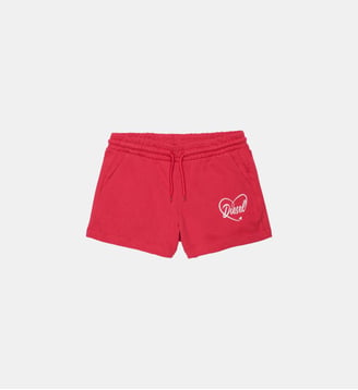 Short en molleton avec logo - Diesel Kids - Rose fraise