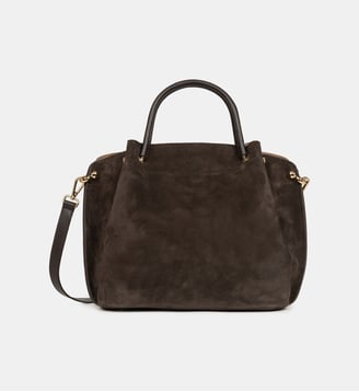 Grand sac à main Suède Louisa en cuir - Lancaster - Marron