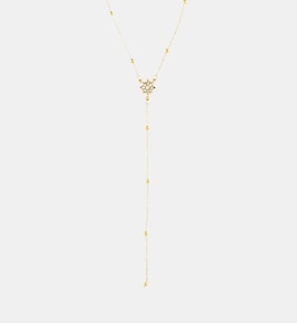 Collier chaîne Y acier inoxydable et étoile strassée - Balaboosté - Doré