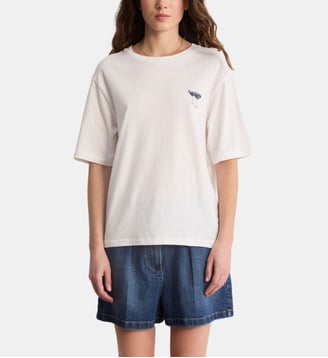 T-shirt en coton sérigraphié - TINAELLE - Pablo - Blanc